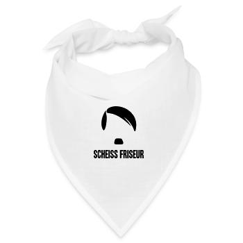 FCK NZS SCHEISS FRISEUR - Bandana Dreieckstuch - Weiß - Vorne