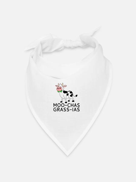 Moo-chas Grass-ias - Bandana Dreieckstuch - Weiß