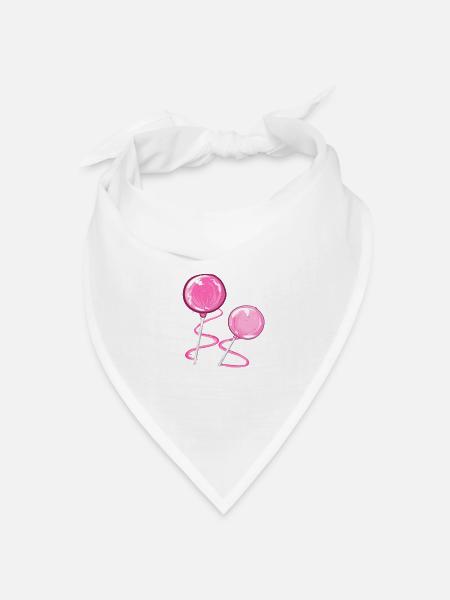 pinke lollipops cake pop - Bandana Dreieckstuch - Weiß