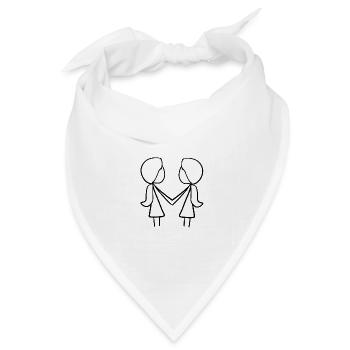 beste Freunde Freundschaft mädchen - Bandana Dreieckstuch - Weiß - Vorne