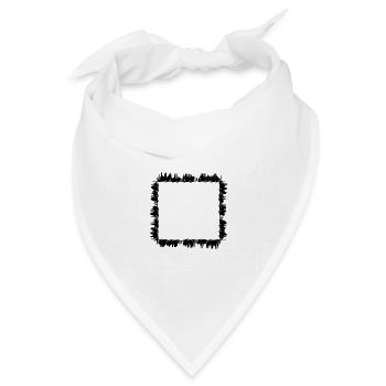 viereck quadrat rahmen grass - Bandana Dreieckstuch - Weiß - Vorne
