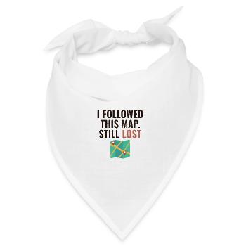 Ich bin dieser Karte noch lustig GIS gefolgt - Bandana Dreieckstuch - Weiß - Vorne