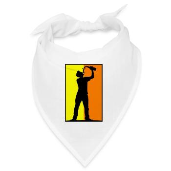Trinker Bier - Bandana Dreieckstuch - Weiß - Vorne