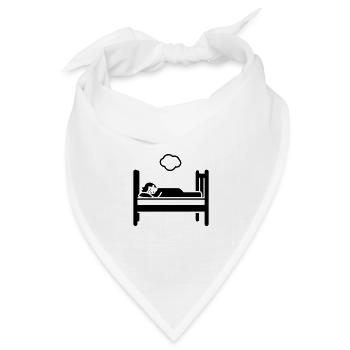 Schlafen Bett - Bandana Dreieckstuch - Weiß - Vorne