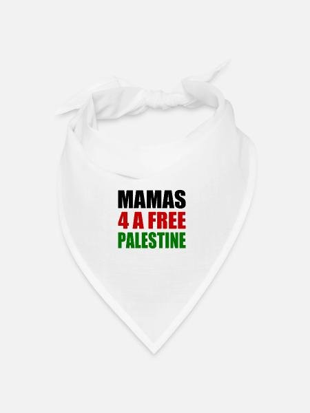 Mamas for a free palestine - Bandana Dreieckstuch - Weiß
