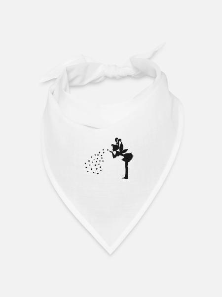 Süße Fee, Elfe - Bandana Dreieckstuch - Weiß