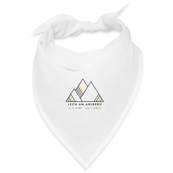 Minimalistisches Lech am Arlberg-Logo - Bandana Dreieckstuch - Weiß - Vorne