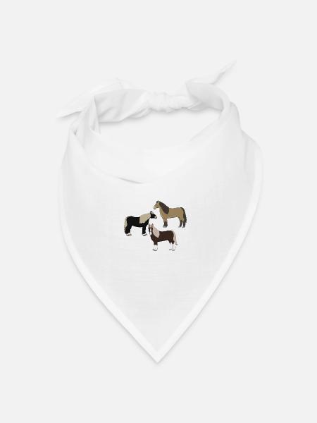 Drei Kaltblueter - Bandana Dreieckstuch - Weiß
