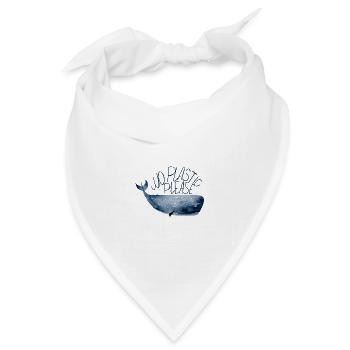 Zum Schutz unsere Meere - Bandana Dreieckstuch - Weiß - Vorne