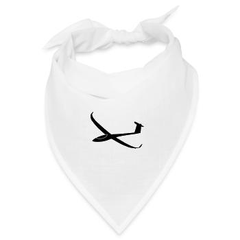 Segelflugzeug Segelflieger gleiten Flugzeug Pilot - Bandana Dreieckstuch - Weiß - Vorne