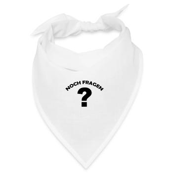 noch fragen - Bandana Dreieckstuch - Weiß - Vorne