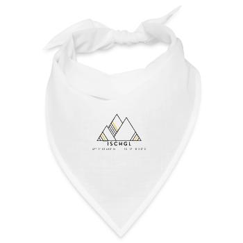 Minimalistisches Ischgl-Logo - Bandana Dreieckstuch - Weiß - Vorne