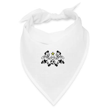 Fussball Team Comic Verein - Bandana Dreieckstuch - Weiß - Vorne