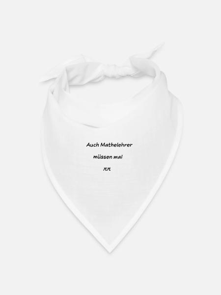 Mathelehrer Spruch Schule - Bandana Dreieckstuch - Weiß