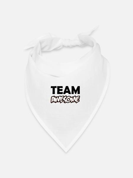 team awesome 02 - Bandana Dreieckstuch - Weiß