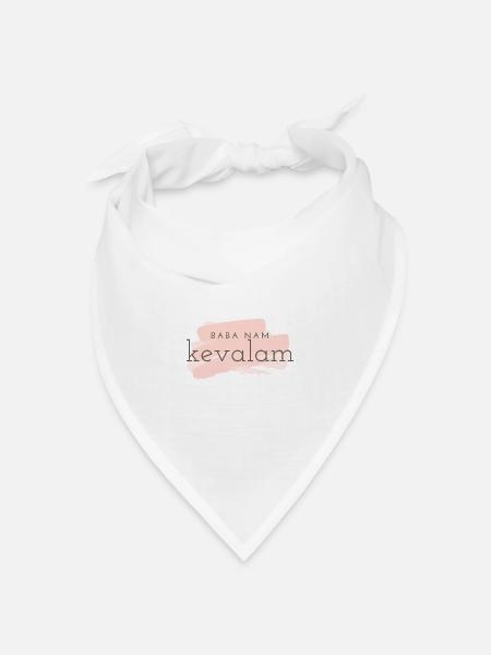 baba nam kevalam - Bandana Dreieckstuch - Weiß