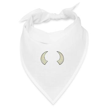 zwei hörner horn bulle widder symbol - Bandana Dreieckstuch - Weiß - Vorne