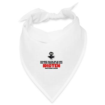 Lustiges Vogel Design mit Spruch - Bandana Dreieckstuch - Weiß - Vorne