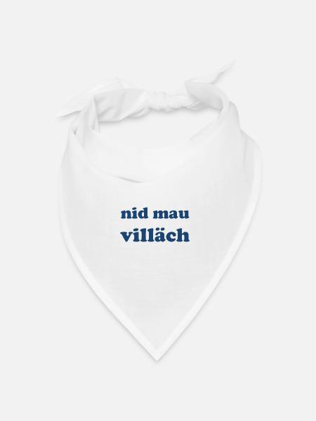 nid mau villäch - Bandana Dreieckstuch - Weiß