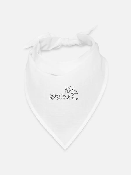 Pizzabäcker Pizza Backen Pizzeria - Bandana Dreieckstuch - Weiß