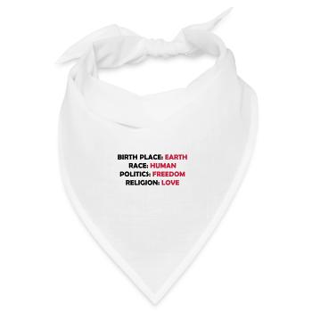birth race politics religion 2 - Bandana Dreieckstuch - Weiß - Vorne