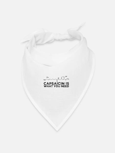 Capsaicin Ist Das Was Du Brauchst - Bandana Dreieckstuch - Weiß