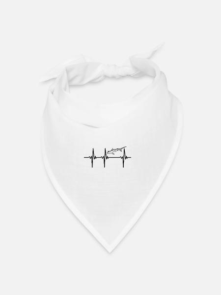 Herzschlag für Haie - Bandana Dreieckstuch - Weiß