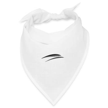 metallige linie glänzend unterstrich linien strich - Bandana Dreieckstuch - Weiß - Vorne