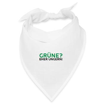 Grüne? Eher ungern! - Bandana Dreieckstuch - Weiß - Vorne