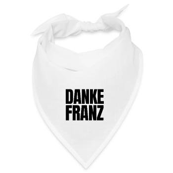 Wir sagen Danke Franz! - Bandana Dreieckstuch - Weiß - Vorne