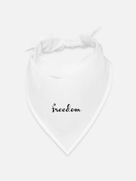 freedom - Bandana Dreieckstuch - Weiß