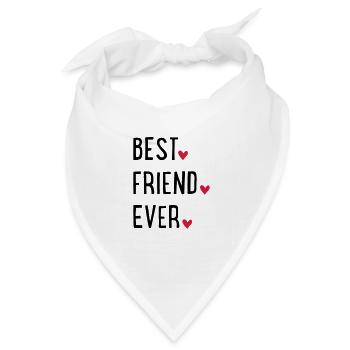 Best Friend ever - Bandana Dreieckstuch - Weiß - Vorne