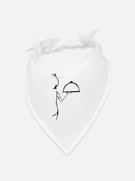 Restaurant, Crew, Kellnerin - Bandana Dreieckstuch - Weiß
