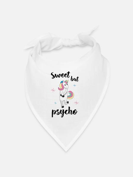 Sweet but psycho - Bandana Dreieckstuch - Weiß