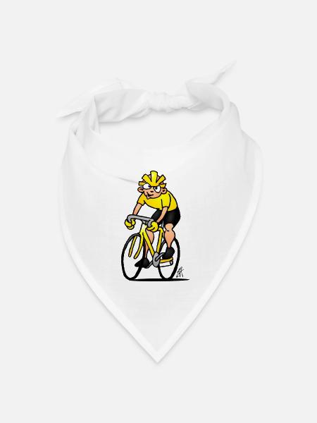 Radfahrer - Radsport - Bandana Dreieckstuch - Weiß