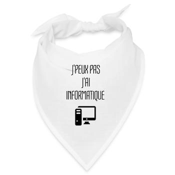 Computer / Informatiker / Aussenseiter / Ingenieur - Bandana Dreieckstuch - Weiß - Vorne
