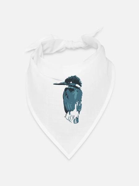 HGWild - Eisvogel - Bandana Dreieckstuch - Weiß