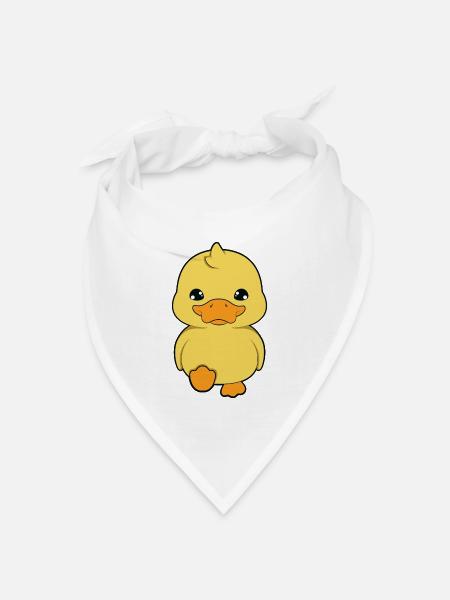 Ente Entchen - Bandana Dreieckstuch - Weiß