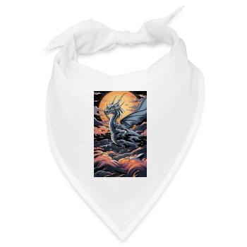 Moonlight Soaring: Außerirdisches Biest - Bandana Dreieckstuch - Weiß - Vorne
