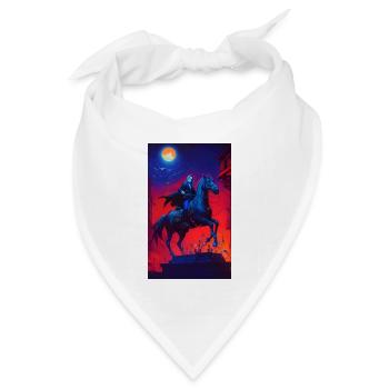 Der Nachtreiter - Bandana Dreieckstuch - Weiß - Vorne