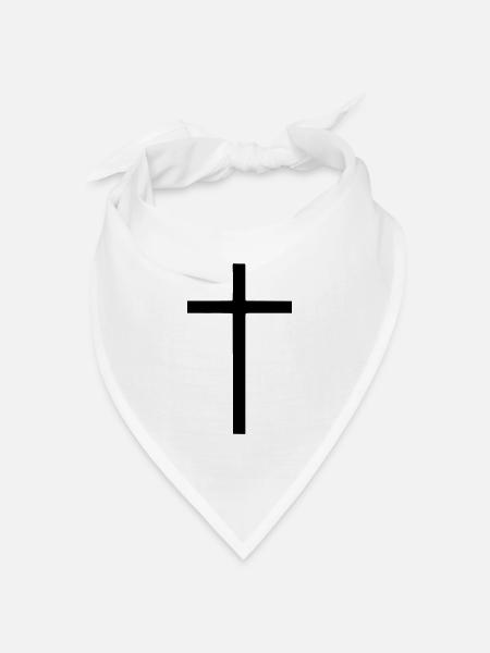 Jesus Kreuz - Bandana Dreieckstuch - Weiß