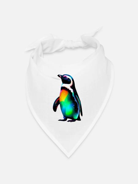 Pinguin - Bandana Dreieckstuch - Weiß