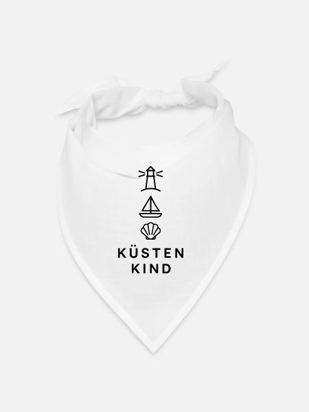 Küstenkind Heimatgefühl - Bandana Dreieckstuch - Weiß