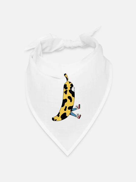  Süße Banane  - Bandana Dreieckstuch - Weiß