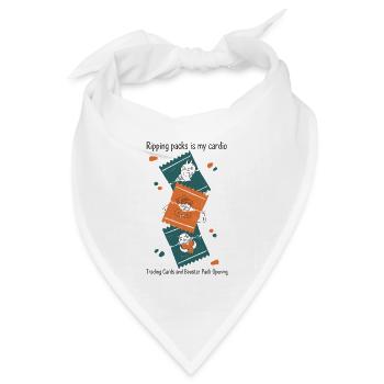 Packs zu rippen ist mein Cardio Cards Booster Pack - Bandana Dreieckstuch - Weiß - Vorne
