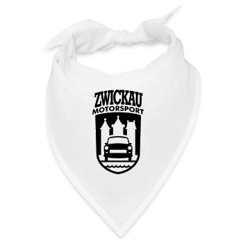 Trabi Motorsport Zwickau Wappen (Farbe änderbar) - Bandana Dreieckstuch - Weiß - Vorne