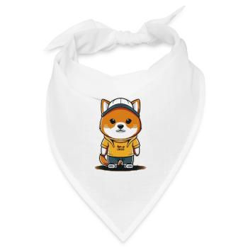 Cool Dog3 - Bandana Dreieckstuch - Weiß - Vorne