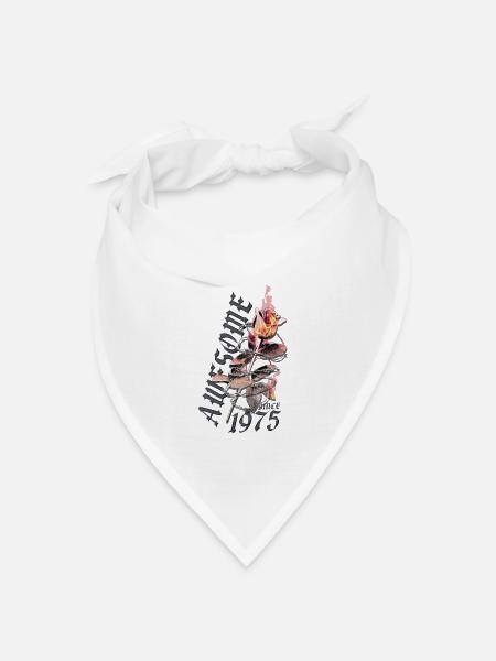 Großartig seit 1975 - Bandana Dreieckstuch - Weiß