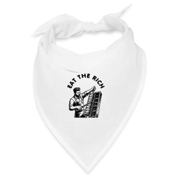 Eat the rich - Bandana Dreieckstuch - Weiß - Vorne