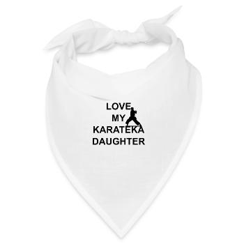 LIEBE MEINE KARATEKA-TOCHTER - Bandana Dreieckstuch - Weiß - Vorne